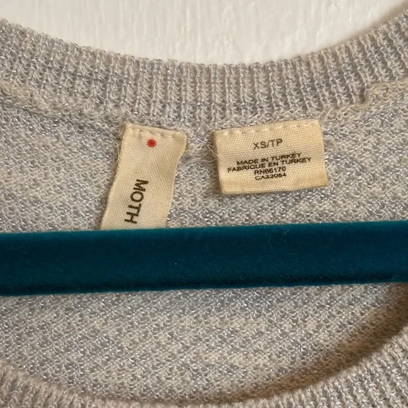 Anthropologie Gray and Cream Lace Trim Tank Top - Picture 6 of 9